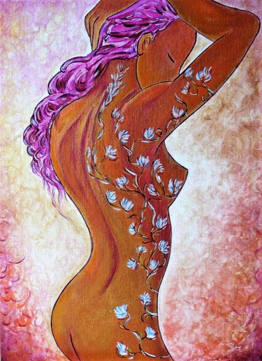 Flowers and Paint, Divine feminine nude